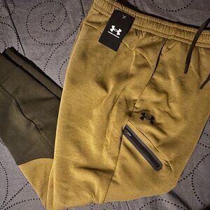 UNDER ARMOUR UNSTOPPABLE #309 TONES OF GREEN JOGGER PANTS SIZE L MEN $100.00